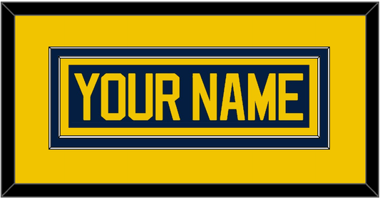 Michigan Hockey Nameplate - Road Blue - Signature Tier 3