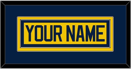 Michigan Hockey Nameplate - Alternate Maize - Signature Tier 3