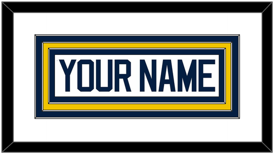 Michigan Hockey Nameplate - Home White - Premier Tier 1