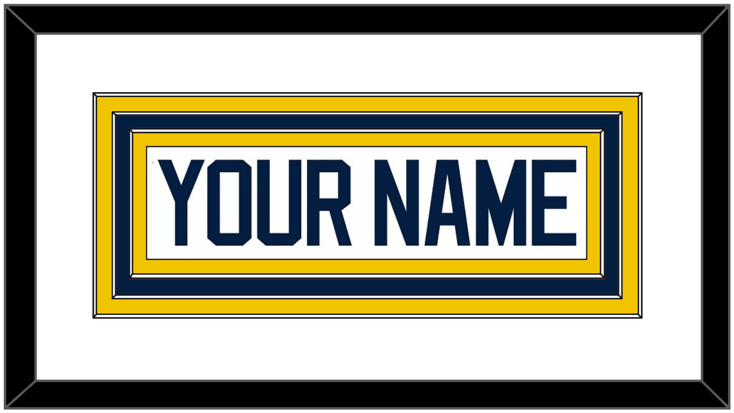 Michigan Hockey Nameplate - Home White - Premier Tier 2