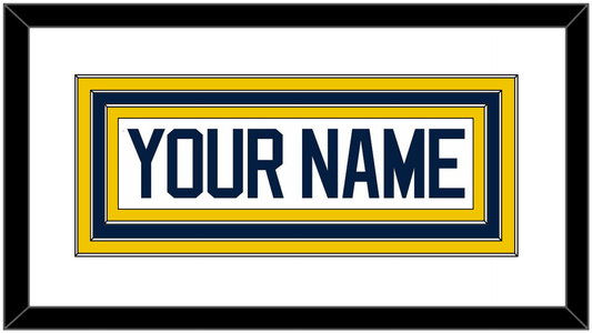 Michigan Hockey Nameplate - Home White - Premier Tier 2