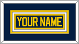 Michigan Hockey Nameplate - Road Blue - Triple Mat 1