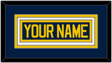 Michigan Hockey Nameplate - Road Blue - Triple Mat 1