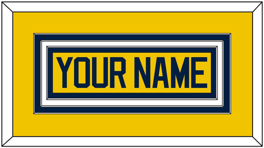 Michigan Hockey Nameplate - Alternate Maize - Premier Tier 1