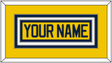 Michigan Hockey Nameplate - Alternate Maize - Triple Mat 1