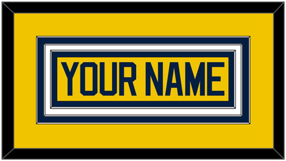 Michigan Hockey Nameplate - Alternate Maize - Premier Tier 1