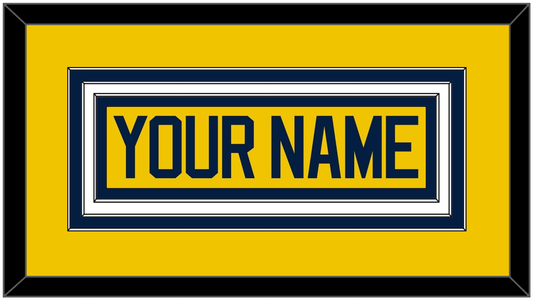 Michigan Hockey Nameplate - Alternate Maize - Premier Tier 1