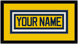 Michigan Hockey Nameplate - Alternate Maize - Triple Mat 1