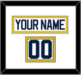 Michigan Hockey Nameplate & Number (Shoulder) - Home White - Double Mat 1