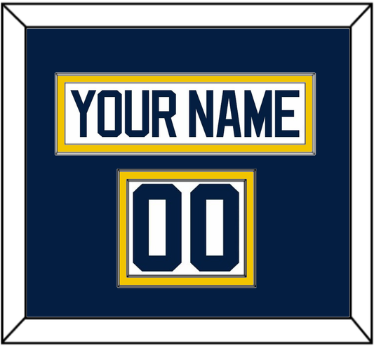 Michigan Hockey Nameplate & Number (Shoulder) - Home White - Signature Tier 2