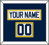 Michigan Hockey Nameplate & Number (Shoulder) - Home White - Double Mat 2