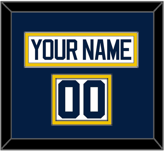 Michigan Hockey Nameplate & Number (Shoulder) - Home White - Signature Tier 2