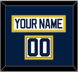 Michigan Hockey Nameplate & Number (Shoulder) - Home White - Double Mat 2