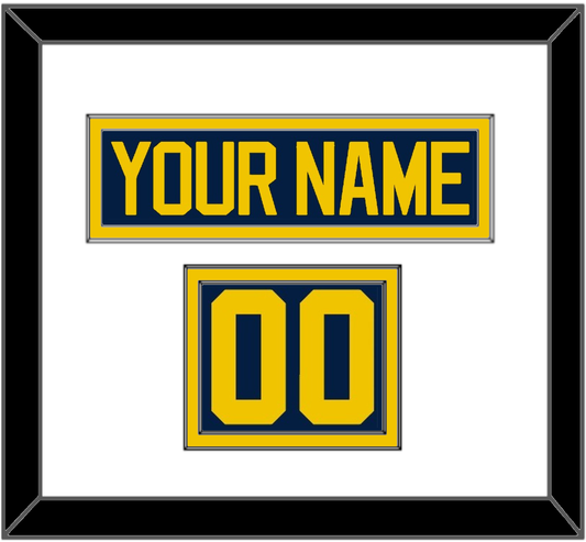 Michigan Hockey Nameplate & Number (Shoulder) - Road Blue - Signature Tier 1