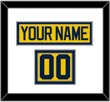 Michigan Hockey Nameplate & Number (Shoulder) - Alternate Maize - Double Mat 1