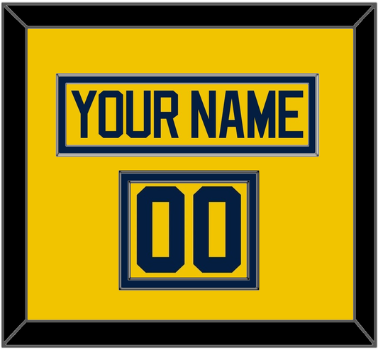 Michigan Hockey Nameplate & Number (Shoulder) - Alternate Maize - Signature Tier 2