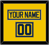 Michigan Hockey Nameplate & Number (Shoulder) - Alternate Maize - Double Mat 2