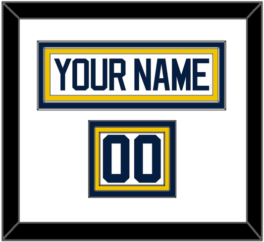 Michigan Hockey Nameplate & Number (Shoulder) - Home White - Premier Tier 1