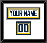Michigan Hockey Nameplate & Number (Shoulder) - Home White - Triple Mat 1