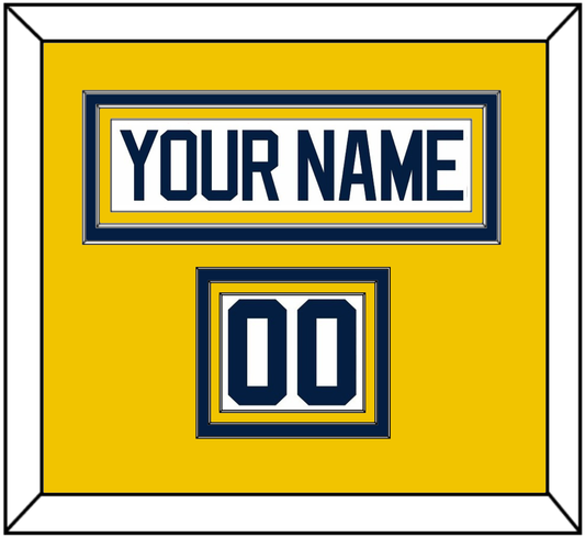 Michigan Hockey Nameplate & Number (Shoulder) - Home White - Premier Tier 3