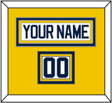 Michigan Hockey Nameplate & Number (Shoulder) - Home White - Triple Mat 3
