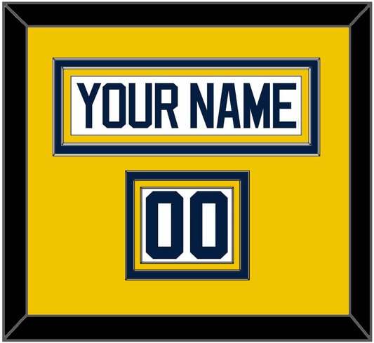 Michigan Hockey Nameplate & Number (Shoulder) - Home White - Premier Tier 3
