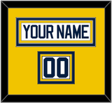 Michigan Hockey Nameplate & Number (Shoulder) - Home White - Triple Mat 3