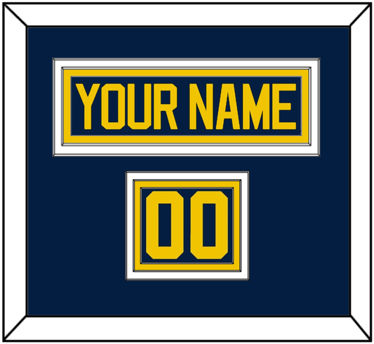 Michigan Hockey Nameplate & Number (Shoulder) - Home White - Premier Tier 2