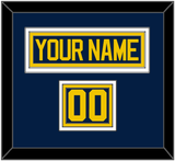 Michigan Hockey Nameplate & Number (Shoulder) - Home White - Triple Mat 2