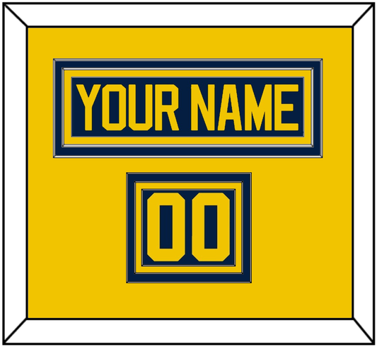 Michigan Hockey Nameplate & Number (Shoulder) - Road Blue - Premier Tier 3