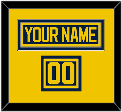 Michigan Hockey Nameplate & Number (Shoulder) - Road Blue - Premier Tier 3