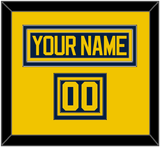 Michigan Hockey Nameplate & Number (Shoulder) - Road Blue - Triple Mat 3