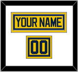 Michigan Hockey Nameplate & Number (Shoulder) - Alternate Maize - Triple Mat 1