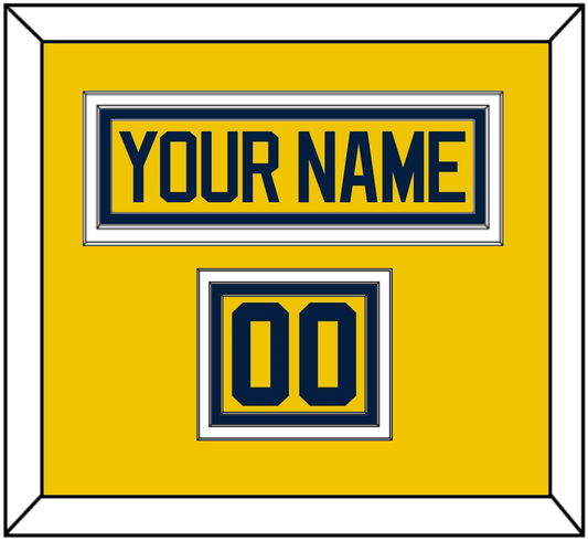 Michigan Hockey Nameplate & Number (Shoulder) - Alternate Maize - Premier Tier 2