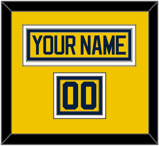 Michigan Hockey Nameplate & Number (Shoulder) - Alternate Maize - Premier Tier 2