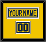 Michigan Hockey Nameplate & Number (Shoulder) - Alternate Maize - Triple Mat 2