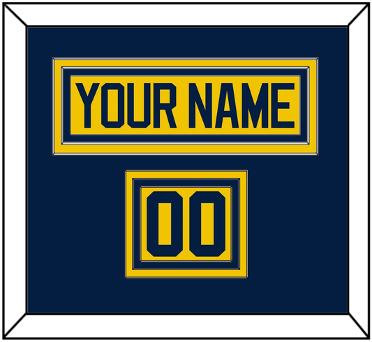 Michigan Hockey Nameplate & Number (Shoulder) - Alternate Maize - Premier Tier 3