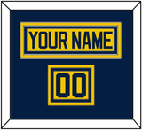 Michigan Hockey Nameplate & Number (Shoulder) - Alternate Maize - Triple Mat 3