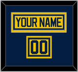 Michigan Hockey Nameplate & Number (Shoulder) - Alternate Maize - Triple Mat 3