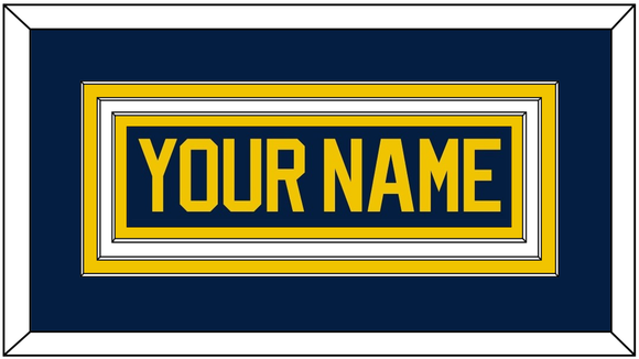 Michigan Hockey Nameplate - Road Blue (2021-2023) - Triple Mat 1