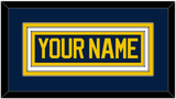 Michigan Hockey Nameplate - Road Blue (2021-2023) - Triple Mat 1