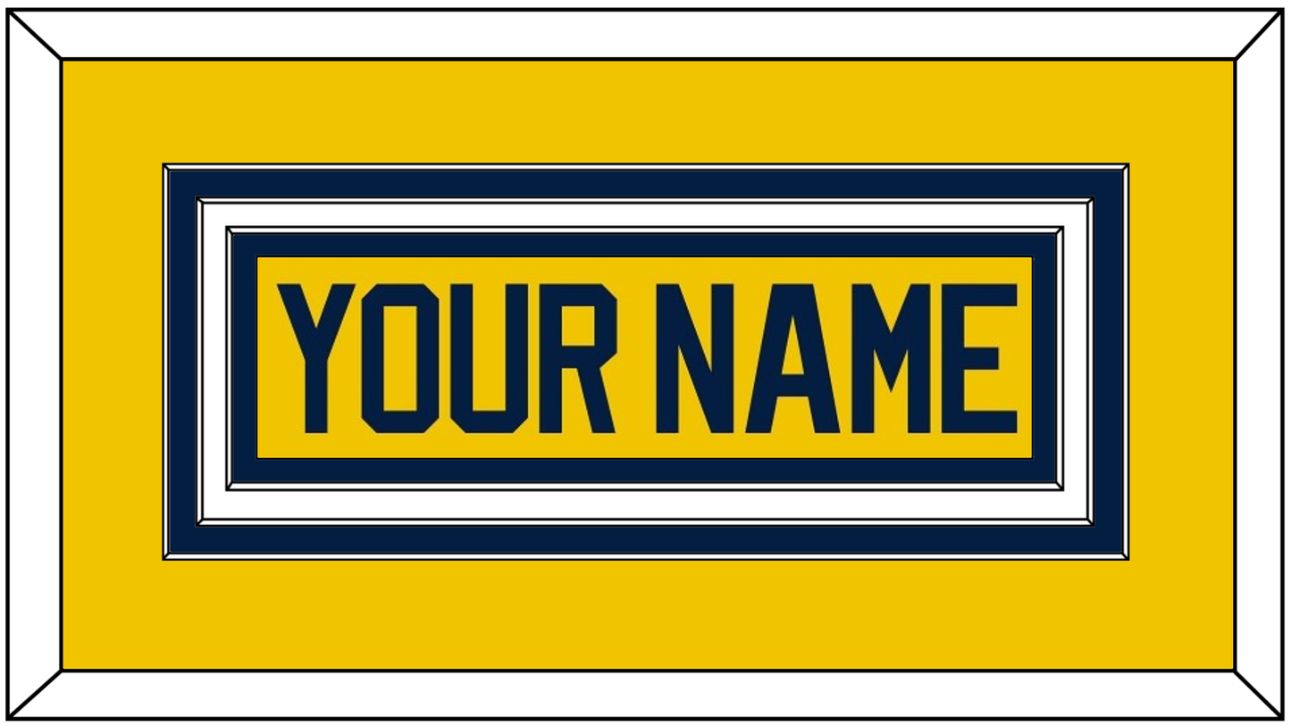 Michigan Hockey Nameplate - Alternate Maize (2021-2023) - Premier Tier 1