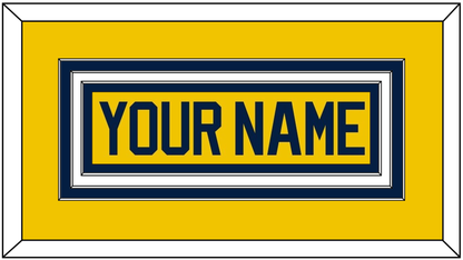 Michigan Hockey Nameplate - Alternate Maize (2021-2023) - Premier Tier 1