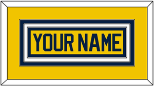 Michigan Hockey Nameplate - Alternate Maize (2021-2023) - Triple Mat 1