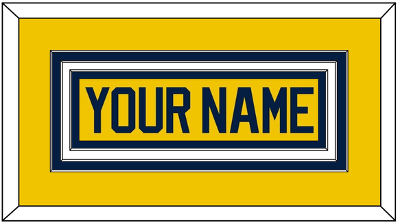 Michigan Hockey Nameplate - Alternate Maize (2021-2023) - Triple Mat 1