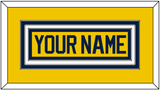 Michigan Hockey Nameplate - Alternate Maize (2021-2023) - Triple Mat 1