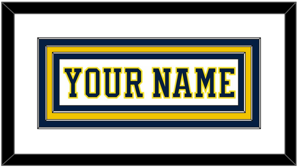 Michigan Hockey Nameplate - Home White (2019-2020) - Triple Mat 1