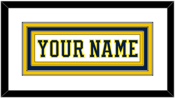 Michigan Hockey Nameplate - Home White (2019-2020) - Triple Mat 2