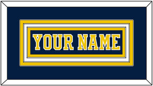 Michigan Hockey Nameplate - Road Blue (2019-2020) - Triple Mat 1