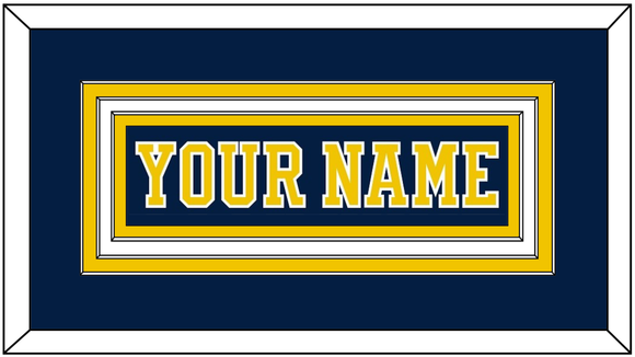 Michigan Hockey Nameplate - Road Blue (2019-2020) - Triple Mat 1